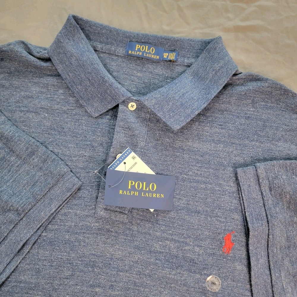 New Polo Ralph Lauren Shirt Men's 3XB Blue Short Sleeve Button Preppy NWT